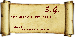 Spengler Györgyi névjegykártya