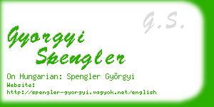 gyorgyi spengler business card