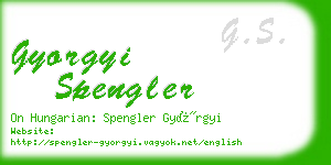 gyorgyi spengler business card